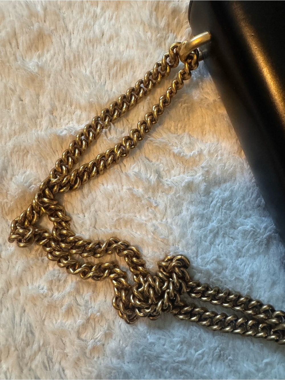 Gucci Black Smooth Leather GG Marmont Heart Shoulder Bag - Picture 8 of 11